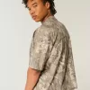Tricou cu camuflare Dodge, cu greutate mare, largi Tricou cu camuflare Dodge, cu greutate mare, largi