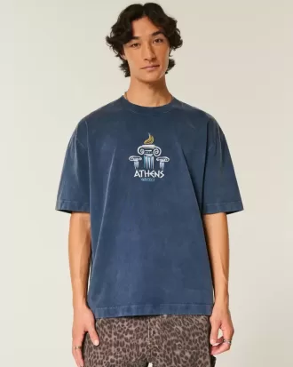 Tricou cu grafic Atena Boxy Heavyweight