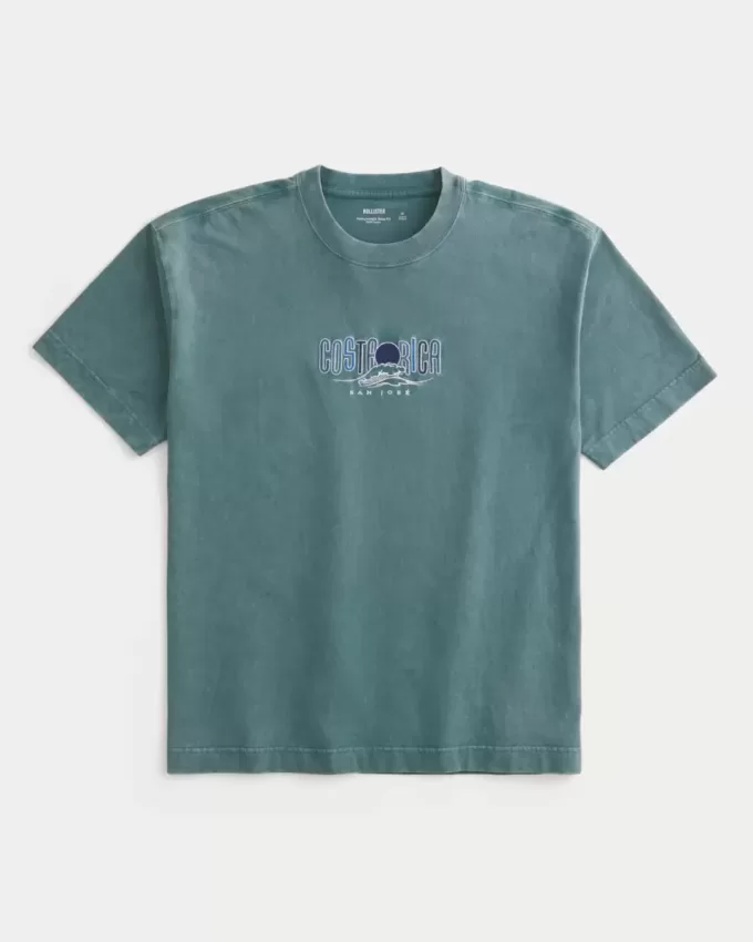 Tricou cu grafică Boxy Heavyweight Costa Rica Tricou cu grafică Boxy Heavyweight Costa Rica