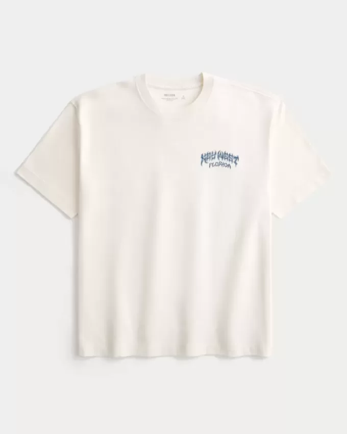 Tricou cu grafică Boxy Heavyweight Key West Tricou cu grafică Boxy Heavyweight Key West
