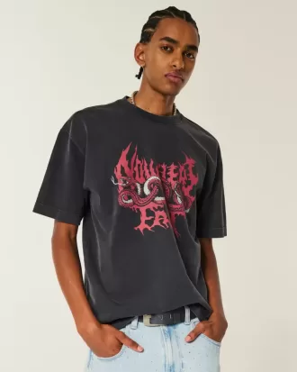 Tricou cu grafică Boxy Heavyweight Nowhere Fast