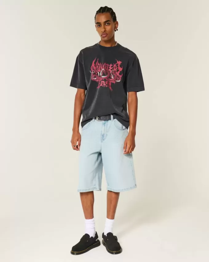 Tricou cu grafică Boxy Heavyweight Nowhere Fast Tricou cu grafică Boxy Heavyweight Nowhere Fast