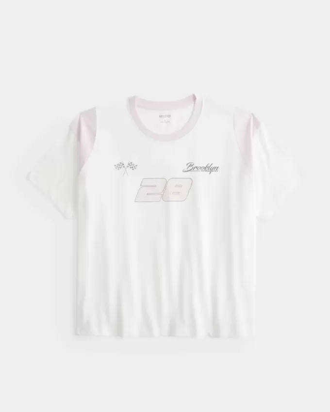 Tricou cu grafic Brooklyn Speedway supradimensionat Tricou cu grafic Brooklyn Speedway supradimensionat