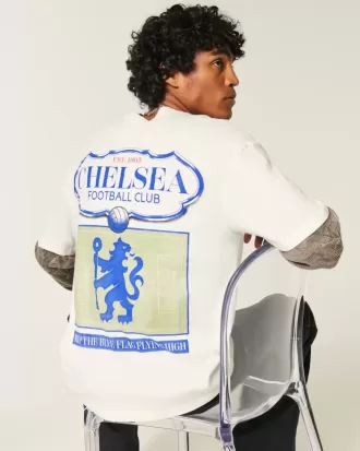 Tricou cu grafic Chelsea FC boxy