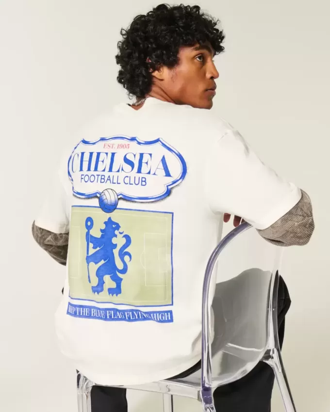 Tricou cu grafic Chelsea FC boxy Tricou cu grafic Chelsea FC boxy