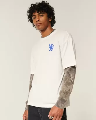 Tricou cu grafic Chelsea FC boxy