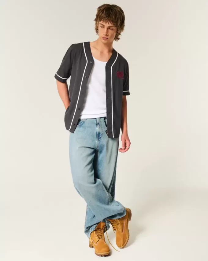 Tricou cu grafic de baseball Boxy Dr Pepper Tricou cu grafic de baseball Boxy Dr Pepper