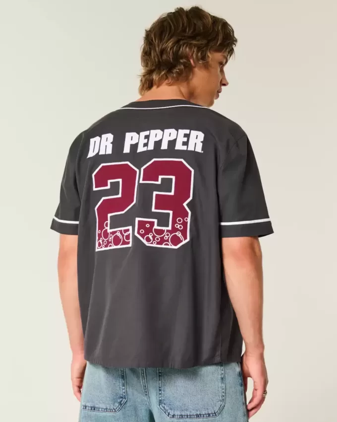 Tricou cu grafic de baseball Boxy Dr Pepper Tricou cu grafic de baseball Boxy Dr Pepper