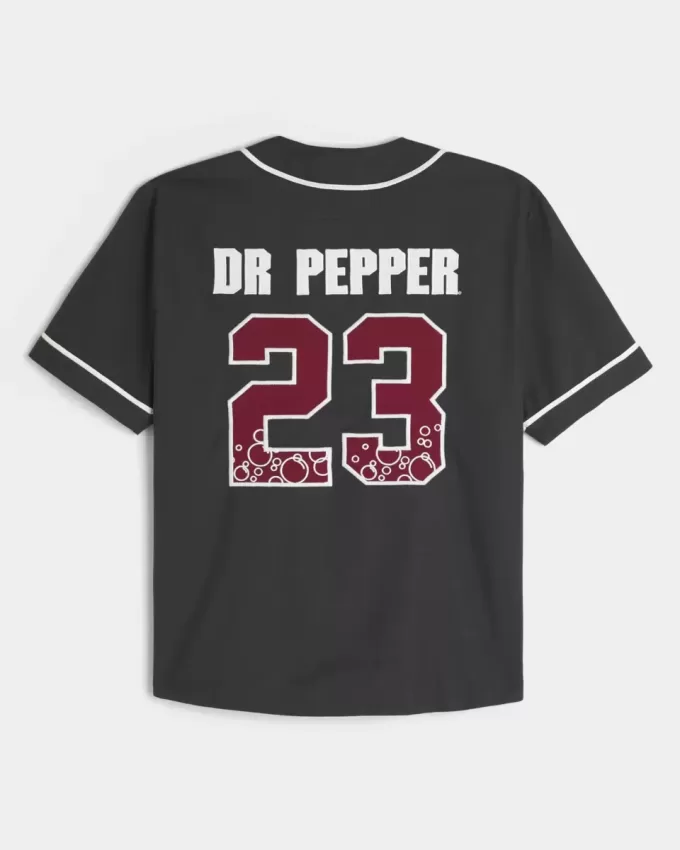 Tricou cu grafic de baseball Boxy Dr Pepper Tricou cu grafic de baseball Boxy Dr Pepper