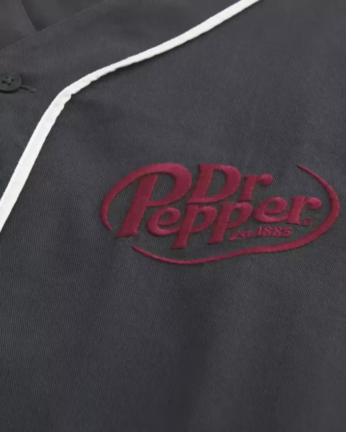 Tricou cu grafic de baseball Boxy Dr Pepper Tricou cu grafic de baseball Boxy Dr Pepper