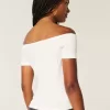 Tricou cu grafic drăguț fără umăr Tricou cu grafic drăguț fără umăr