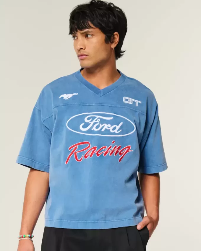 Tricou cu grafic Ford Baggy Heavyweight Crop Tricou cu grafic Ford Baggy Heavyweight Crop
