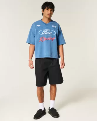 Tricou cu grafic Ford Baggy Heavyweight Crop