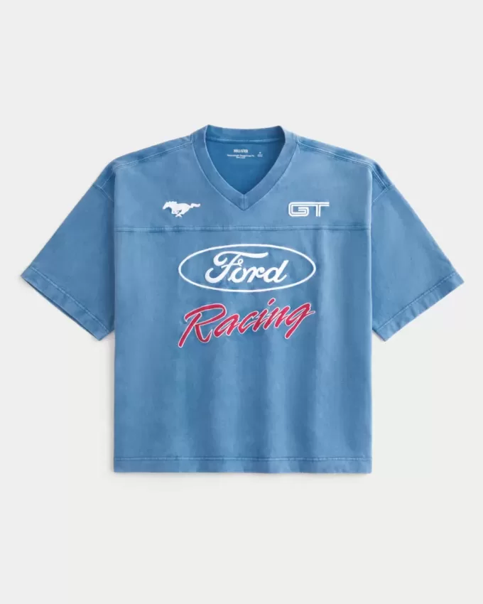 Tricou cu grafic Ford Baggy Heavyweight Crop Tricou cu grafic Ford Baggy Heavyweight Crop