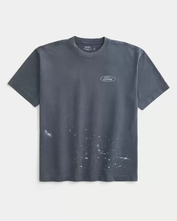 Tricou cu grafic Ford Boxy Heavyweight Tricou cu grafic Ford Boxy Heavyweight
