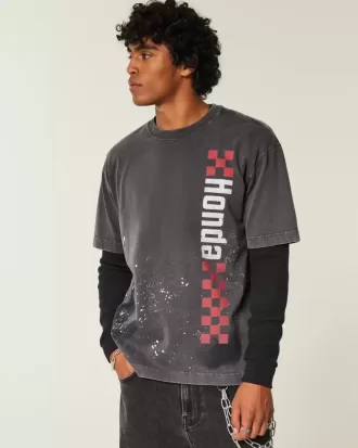 Tricou cu grafic Honda Boxy Heavyweight
