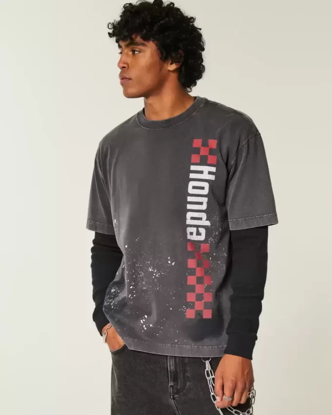 Tricou cu grafic Honda Boxy Heavyweight Tricou cu grafic Honda Boxy Heavyweight