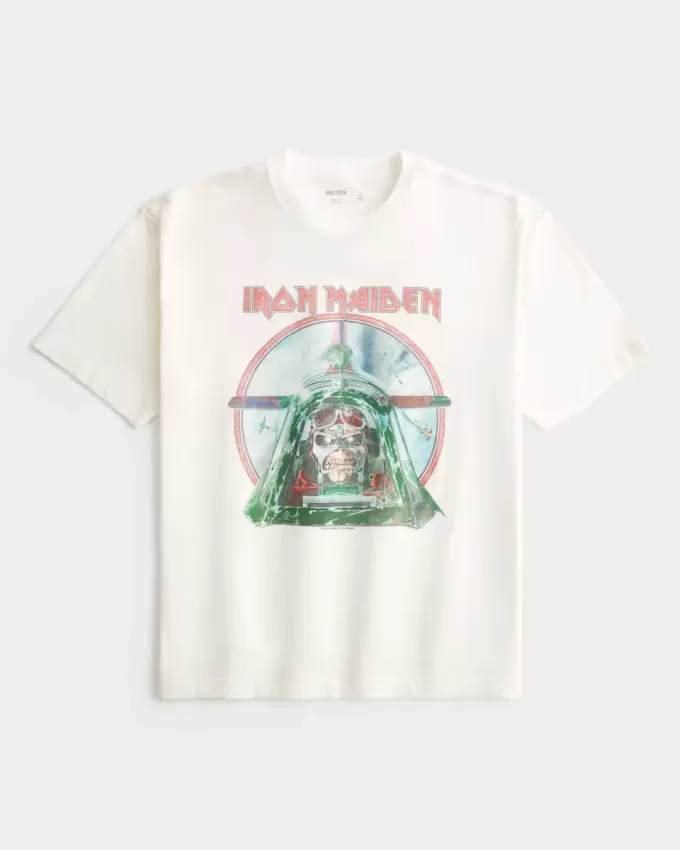 Tricou cu grafic Iron Maiden boxy Tricou cu grafic Iron Maiden boxy