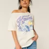 Tricou cu grafic Kauai, supradimensionat, cu umeri Tricou cu grafic Kauai, supradimensionat, cu umeri