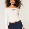Tricou cu grafic Londra ușor de pe umăr Tricou cu grafic Londra ușor de pe umăr