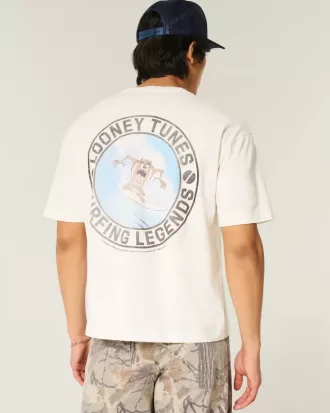 Tricou cu grafic Looney Tunes Taz Crop Boxy