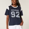 Tricou cu grafic Miami supradimensionat Tricou cu grafic Miami supradimensionat