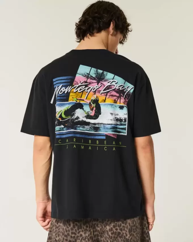 Tricou cu grafic Montego Bay Boxy Tricou cu grafic Montego Bay Boxy