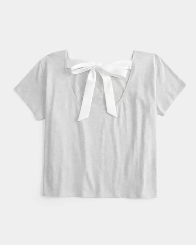 Tricou cu grafic New York Easy Ribbon Tie-Back Tricou cu grafic New York Easy Ribbon Tie-Back