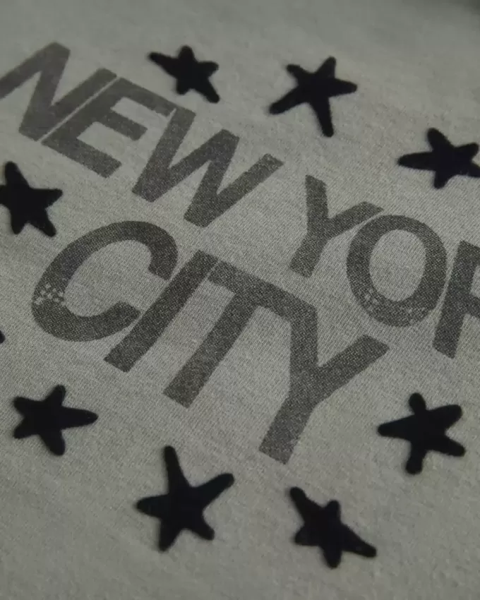Tricou cu grafic New York, răsucit, fără umăr Tricou cu grafic New York, răsucit, fără umăr