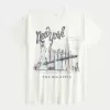 Tricou cu grafic New York supradimensionat Tricou cu grafic New York supradimensionat