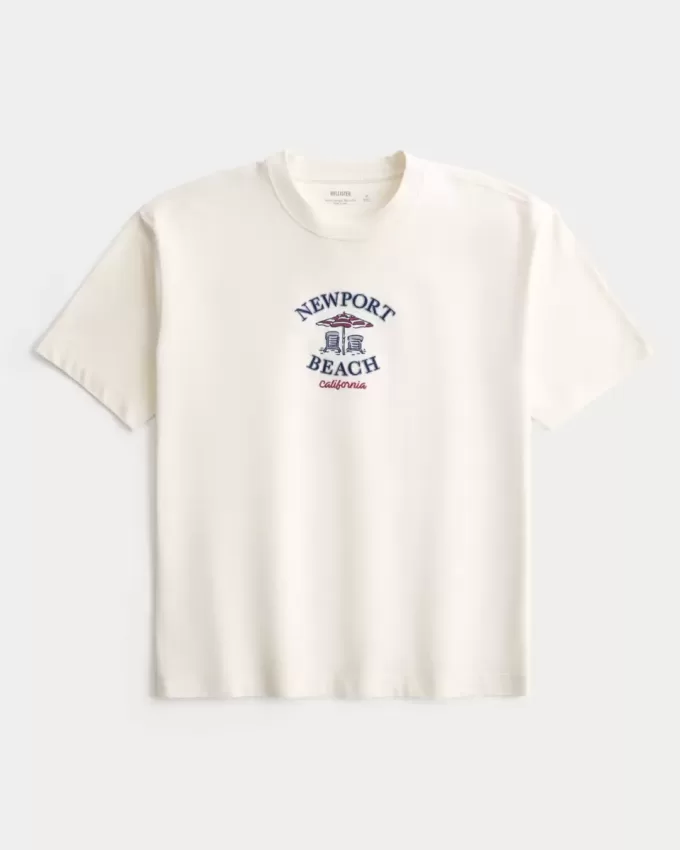 Tricou cu grafic Newport Beach Boxy Heavyweight Tricou cu grafic Newport Beach Boxy Heavyweight