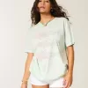 Tricou cu grafic peste supradimensionat Tricou cu grafic peste supradimensionat