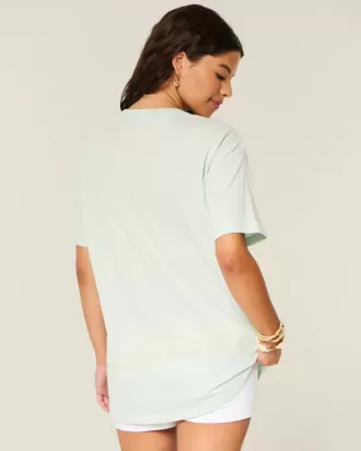 Tricou cu grafic peste supradimensionat