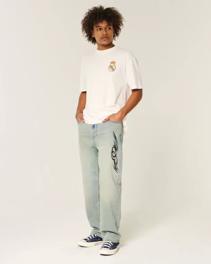 Tricou cu grafic Real Madrid CF boxy Tricou cu grafic Real Madrid CF boxy