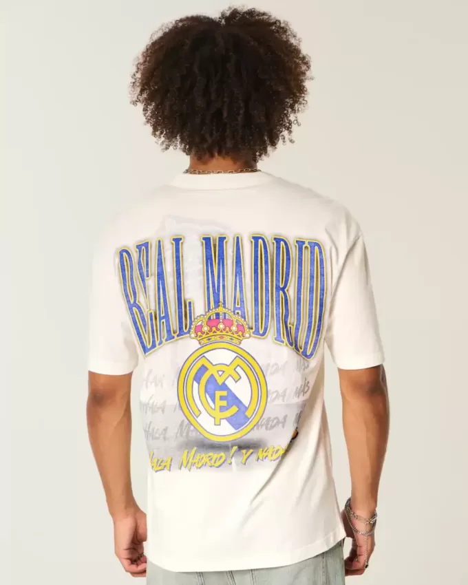 Tricou cu grafic Real Madrid CF boxy Tricou cu grafic Real Madrid CF boxy