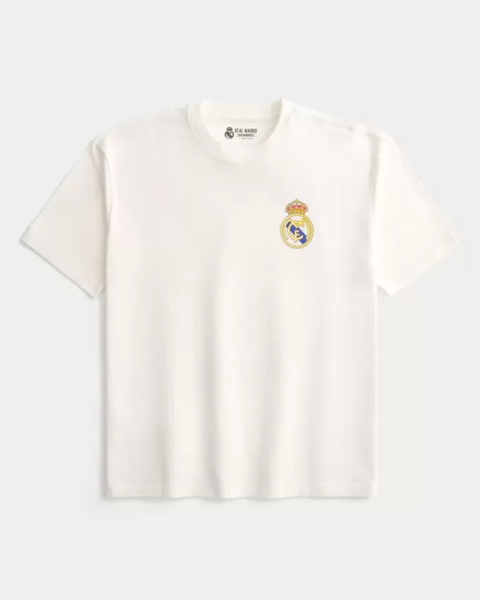 Tricou cu grafic Real Madrid CF boxy Tricou cu grafic Real Madrid CF boxy