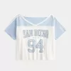 Tricou cu grafică San Diego, fără umăr, supradimensionat Tricou cu grafică San Diego, fără umăr, supradimensionat