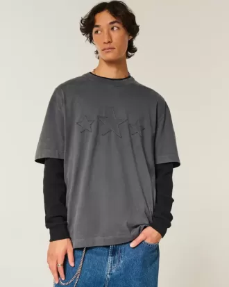 Tricou cu grafic Star Boxy Heavyweight