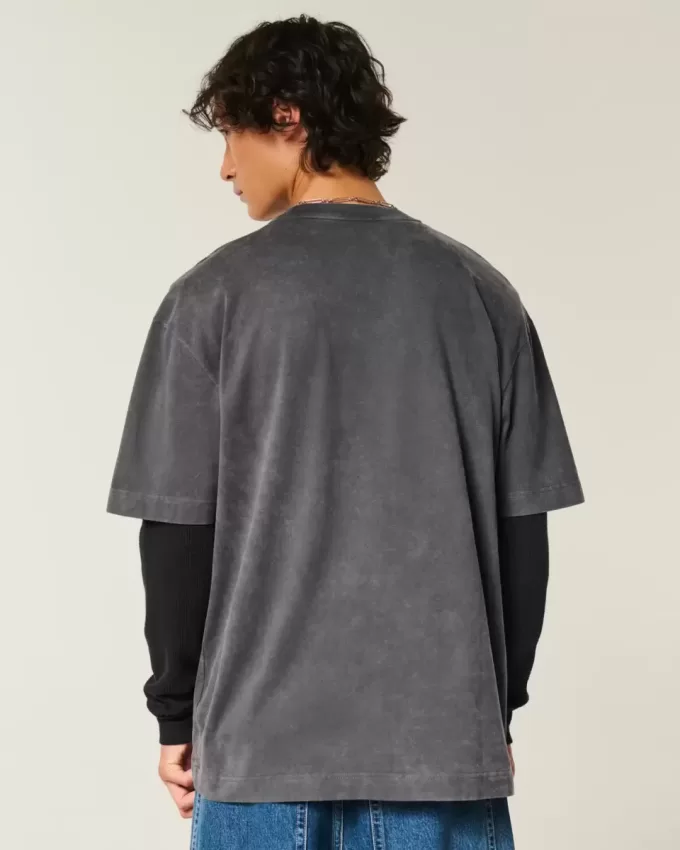 Tricou cu grafic Star Boxy Heavyweight