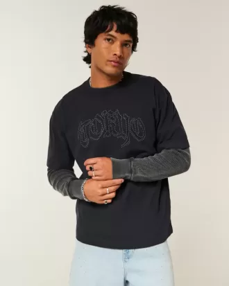 Tricou cu grafic Tokyo Boxy Heavyweight