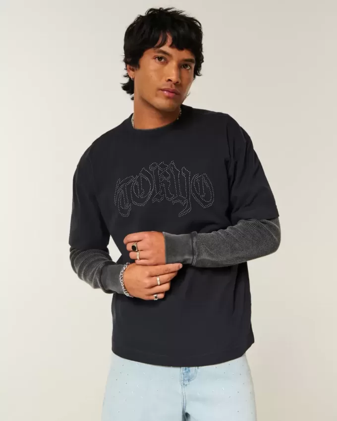 Tricou cu grafic Tokyo Boxy Heavyweight Tricou cu grafic Tokyo Boxy Heavyweight