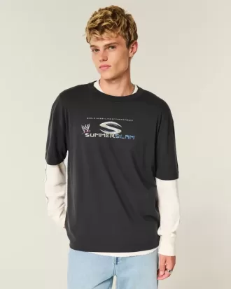 Tricou cu grafic WWE SummerSlam boxy