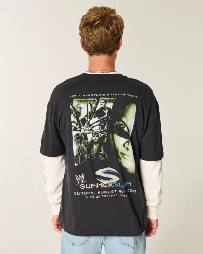 Tricou cu grafic WWE SummerSlam boxy Tricou cu grafic WWE SummerSlam boxy