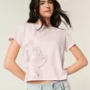 Tricou cu grafice florale Easy Ribbon Tie-Back Tricou cu grafice florale Easy Ribbon Tie-Back