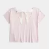 Tricou cu grafice florale Easy Ribbon Tie-Back Tricou cu grafice florale Easy Ribbon Tie-Back