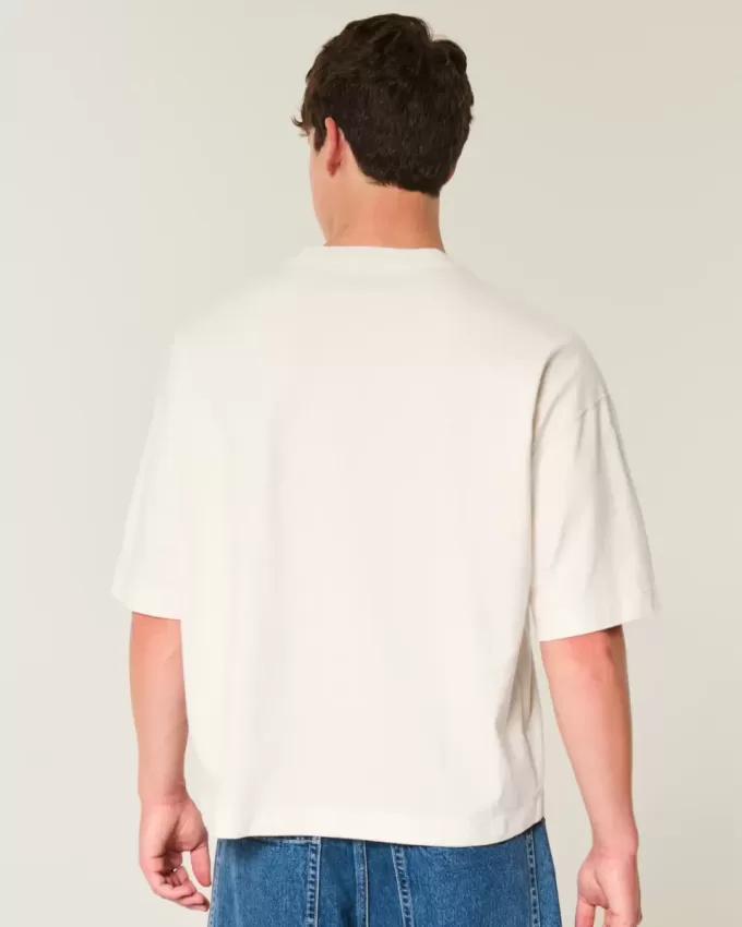 Tricou de fotbal cu grafică de varsitate, de greutate grea Tricou de fotbal cu grafică de varsitate, de greutate grea