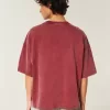 Tricou de fotbal cu grafică de varsitate, de greutate grea Tricou de fotbal cu grafică de varsitate, de greutate grea