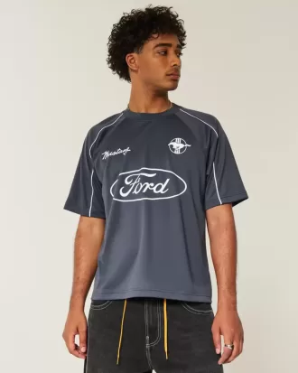 Tricou de fotbal cu grafic Ford Mustang boxy