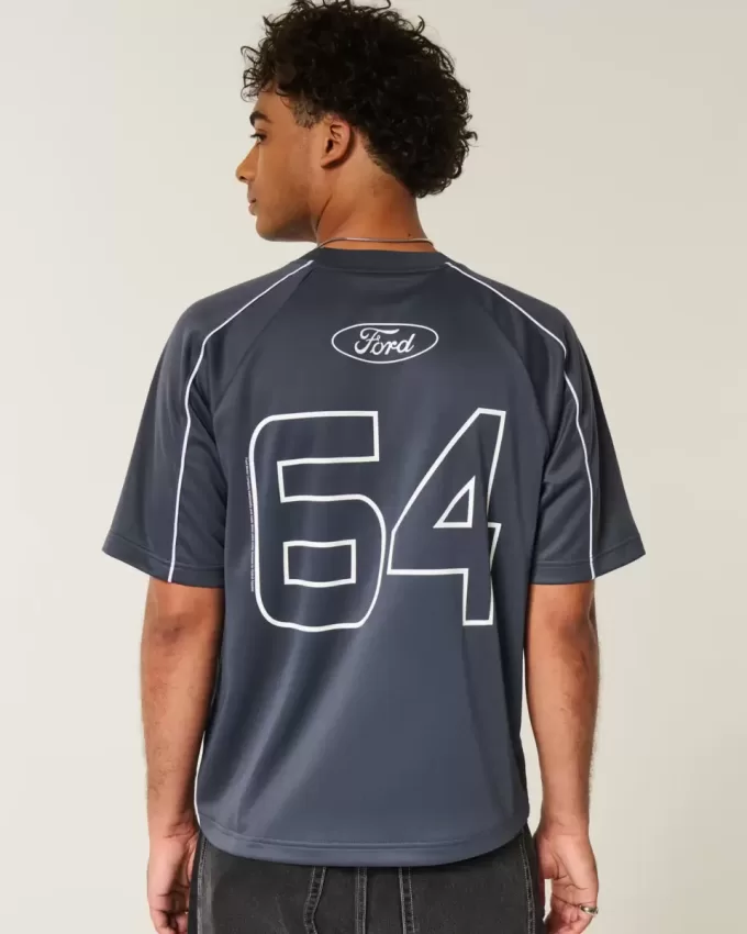 Tricou de fotbal cu grafic Ford Mustang boxy Tricou de fotbal cu grafic Ford Mustang boxy