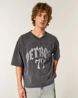 Tricou de fotbal cu grafică Heavyweight Baggy Crop Detroit